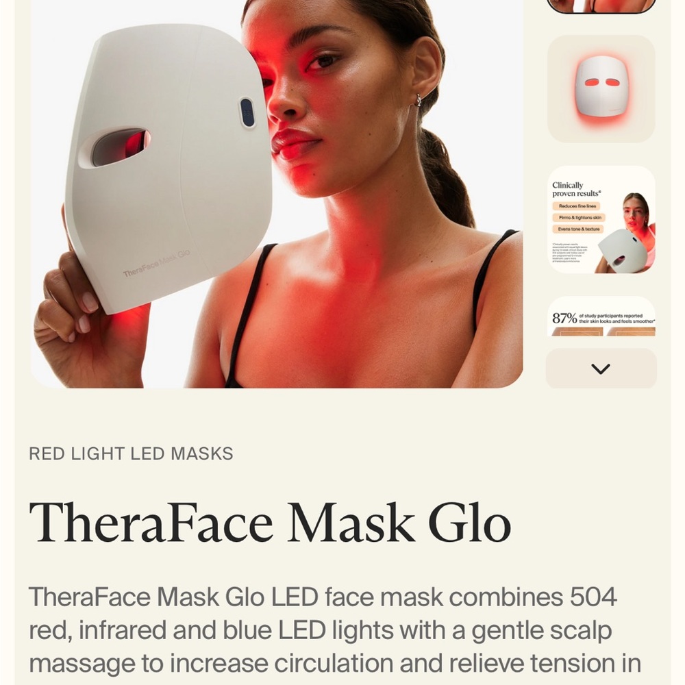 Therabody Theraface LED Mask - White